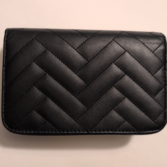 Bebe Black Quilted Clutch with Gold AccentsBebe Sophia Crossbody Small Black Bag - Picture 2 of 7